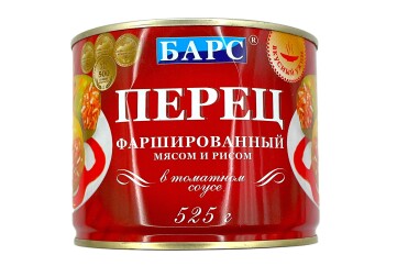 Барс Перец с мясом и рисом 525г ж/б Россия