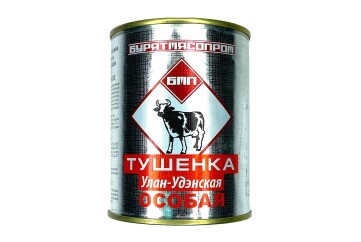 Бурятмясопром Тушенка из говядины и свинины 340г ж/б Россия