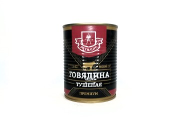Ратимир Говядина тушёная премиум в/с 338г ж/б Россия