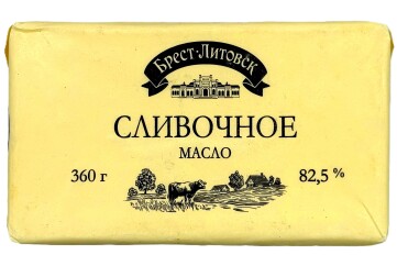 Брест- Литовск Масло сливочное 82,5% 360г Беларусь