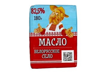 Белорусское село Масло сладко- сливочное 82,5% 180г Россия