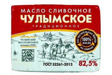 Чулымское Масло Традиционное сливочное 82,5% 180г Россия