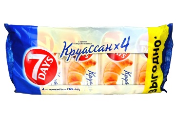 7 дней Круассаны 4шт 260г Россия (с кремом ваниль)
