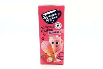 Большая кружка Коктейль молочный 200мл Россия (клубника)