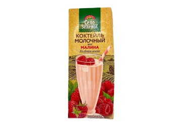 Село зеленое Коктейль молочный 3,2% 0,2л Россия (малина)