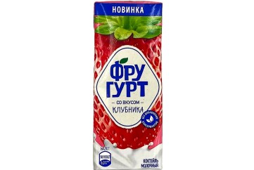 Фругурт Коктейль молочный клубничный  2% 200мл Россия