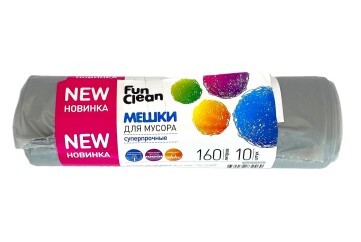Фан Клин мешки д/мусора супер прочные серые 160л*10шт Россия