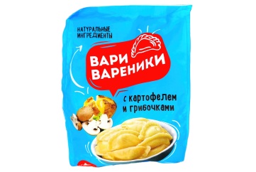 Вареники Вари  800г Россия (с картофелем и грибочками)