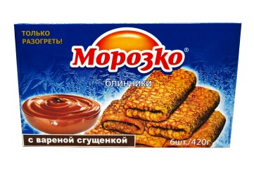 Морозко Блинчики 420г к/к Россия (с вареной сгущенкой)