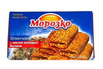 Морозко Блинчики 420г к/к Россия (с мясом молодых бычков)