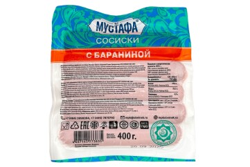 Мустафа Сосиски Мусульманские с бараниной 400г Россия