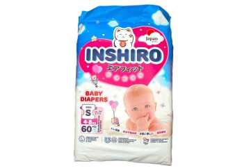 Инширо Подгузники 4-8кг S 60шт Китай