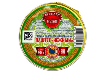 Донская кухня паштет 90г Россия (нежный из индюшиного мяса)