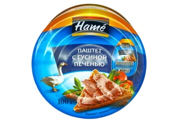 Хаме Паштет 100г ж/б ключ  Россия (гусиная печень)