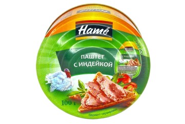 Хаме Паштет 100г ж/б ключ  Россия (индейка)