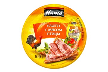 Хаме Паштет 100г ж/б ключ  Россия (с мясом птицы)