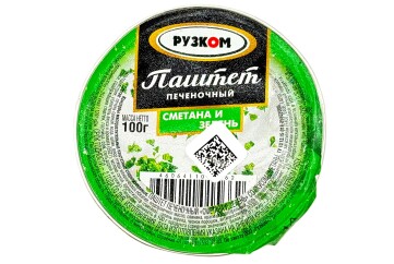 Рузком Паштет Сметана и зелень 100г Россия