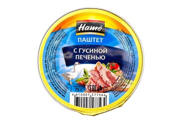 Хаме Паштет 75г Россия (с гусиной печенью)