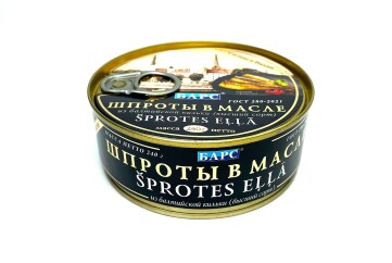 Барс Шпроты в масле 240г ж/б ключ Россия