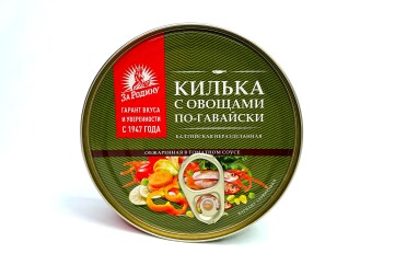 За Родину Килька с овощами по-гавайски 240г ж/б ключ Россия