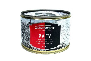 Доброфлот Рагу из лососевых рыб 240г ж/б Россия