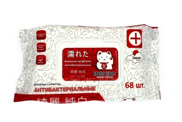 Инширо Салфетки влажные антибактериальные 68шт Китай