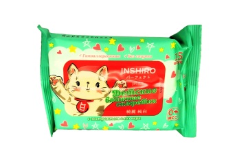 Инширо Салфетки влажные детские 15шт Китай