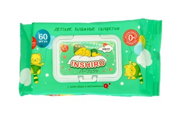 Инширо Салфетки влажные детские 60шт Китай