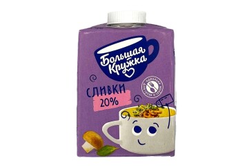 Большая Кружка Сливки 20% 500г Россия