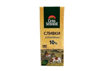 Село зеленое Сливки 10% 200г Россия