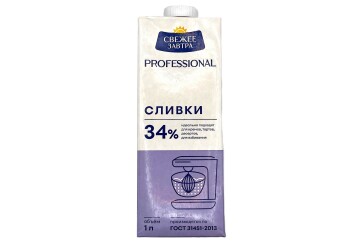 Свежее завтра Сливки профессионал  34% 1л Россия