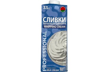 Молочный мир Сливки 33% 980гр Беларусь