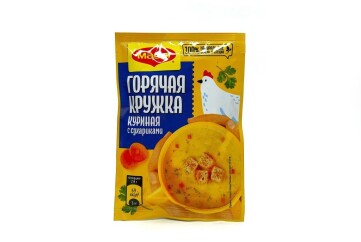 Магги Горячая кружка куриная с сухариками 19г Россия