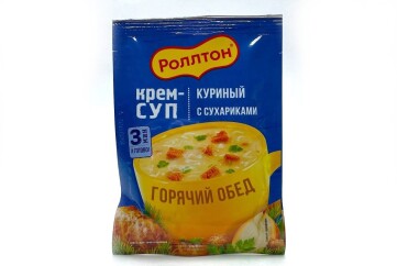 Роллтон Крем-суп куриный с сухариками 21г Россия