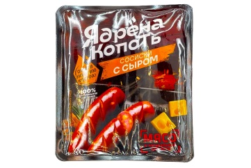 Ядрена копоть Сосиски с сыром 300г Россия