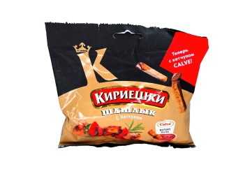 Кириешки Сухарики +соус 60г Россия (шашлык с кетчупом)