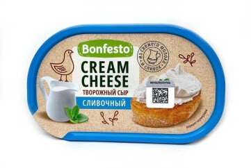 Бонфесто Сыр творожный "Крем чиз" 140г Беларусь (сливочный)