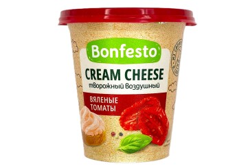 Бонфесто Сыр творожный крем чиз 125г Беларусь (вяленые томаты)