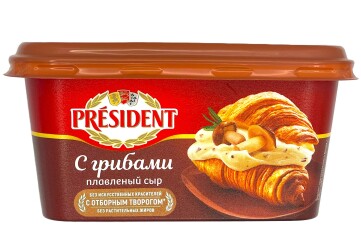 Президент Сыр плавленый  400г Россия (с грибами)