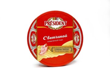 Президент сыр плавленый 140г сегменты Россия (с ветчиной)