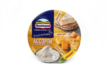 Хохланд Сыр плавленый 8 порций 45% 140г Россия (ассорти желтое)