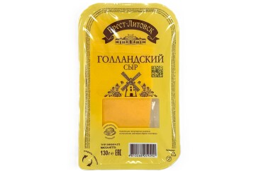 Брест Литовск Сыр Голланский 45% 130г нарезка Республика Беларусь