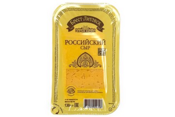 Брест Литовск Сыр Российский 50% 130г нарезка Республика Беларусь