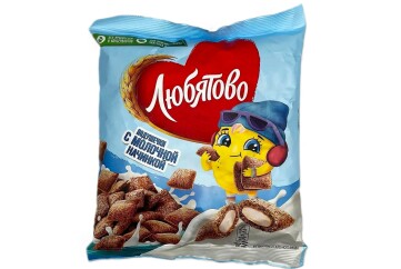 Любятово Подушечки с молочной начинкой 140г м/у