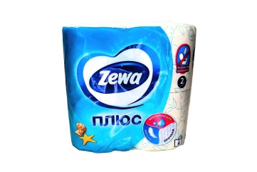 Зева Плюс туалетная бумага 2х сл 4 шт Россия
