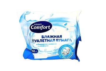 Комфорт смарт влажная туалетная бумага 42 шт Россия