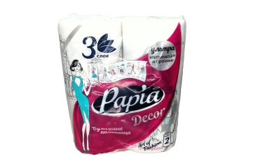 Папиа декор полотенца 3сл 2шт Россия