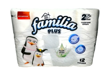 Фемилия Плюс Туалетная бумага 2-х слойная 12шт Россия