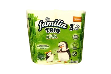 Фемилия Туалетная бумага Трио 3-х слойная 4шт Россия