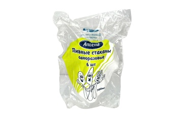 Антелла стакан прозрачный пивной 500мл 6шт Россия 